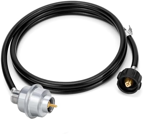F273699 Propane Fuel Filter with 6FT Hose by Canamax- Compatible with Mr.Heater Buddy and Big Buddy Heaters with QCC1/Type1 Adapter Connect 5lb - 40lb Propane Tanks [CSA Certified]