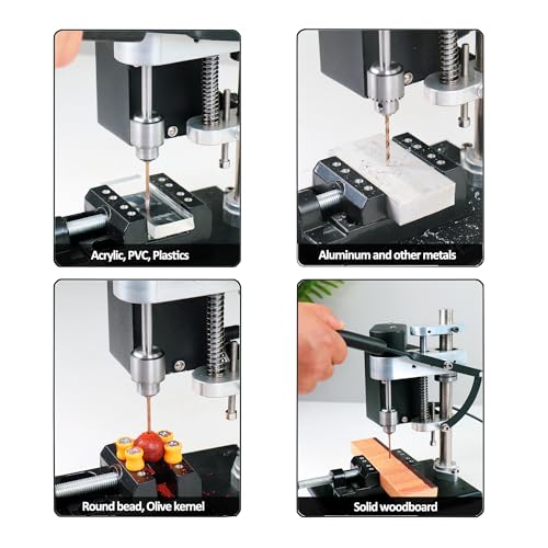 Mini Bench Drill Press, 6 Inches Precision Benchtop Drilling Machine, Suitable For Direct Drilling Of Metal, Wood, Plastics, Acrylic,Metal Wooden DIY Jewelry Making Crafts Tool - Thumbnail 5
