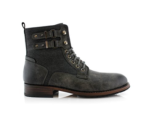 Polar Fox Mitch MPX808576 Mens Casual Cap Toe Boot Motorcycle Zipper Boots Men2