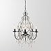 Aero Snail North American Country Style Crystal 5-Light Chandelier Lighting Metal Pendant Lamp (with Detailed Installation Manual)