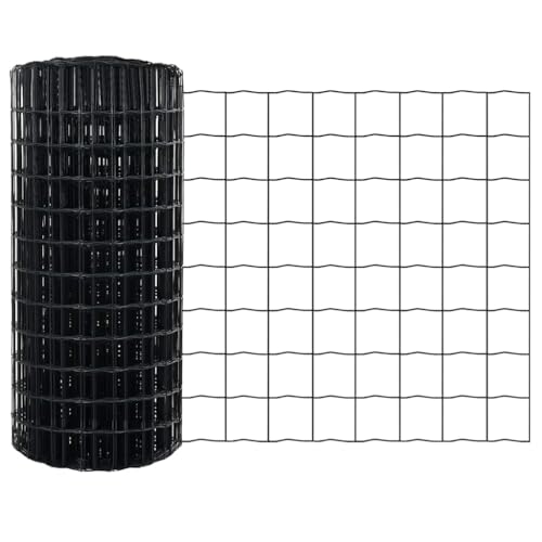 vidaXL Euro-Zaun Grau 0.8x25 m Stahl