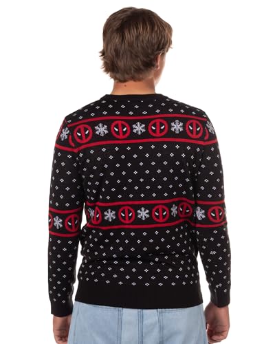 Marvel Deadpool Men's On The Naughty List Ugly Christmas Pullover - Image 4
