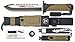 K25-32133 K25.Cuchillo Thunder II Camo Sand. h: 17 Herramienta para Caza, Pesca, Camping, Outdoor, Supervivencia y Bushcraft + Portabotellas de regalo