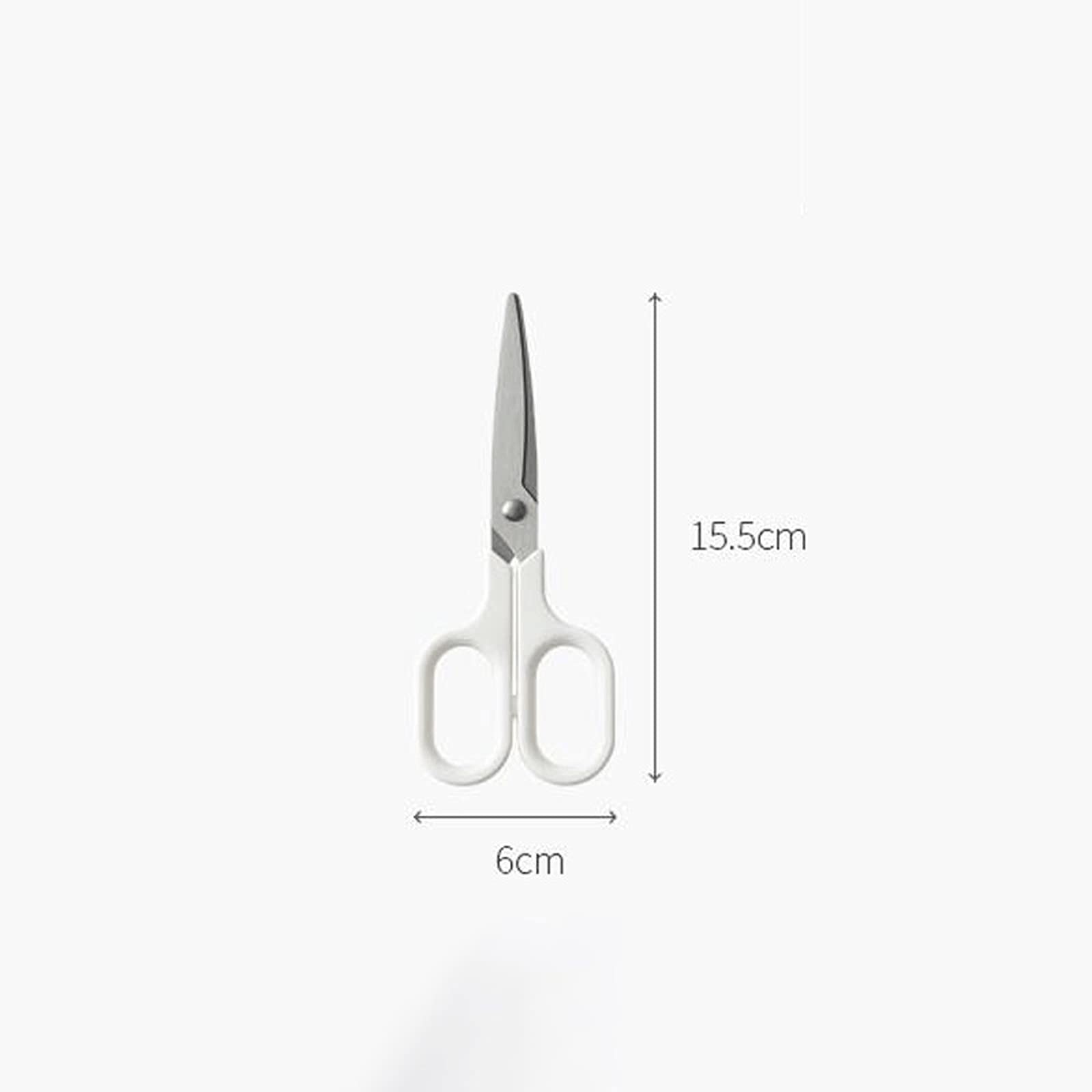 Bastelschere, Papierschere mit weichen, bequemen Griffen for Büro, Schule und Zuhause – 15 cm weiße Schere