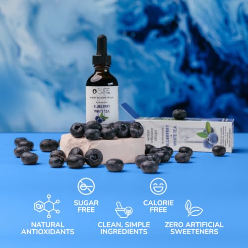 Image of Pure Inventions - Blueberry & White Tea Water Infusion Drops - Antioxidants & Electrolytes - Health & Wellness Drink - Immunity Support -Sugar Free, Zero Calorie, No Artificial Sweeteners -60 Servings