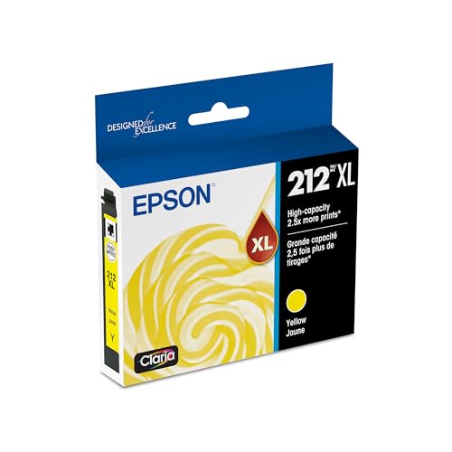 Image of Epson 212 Claria Ink High Capacity Yellow Cartridge (T212XL420-S) Works with Workforce WF-2830, 2850 and Expression XP-4100, 4105