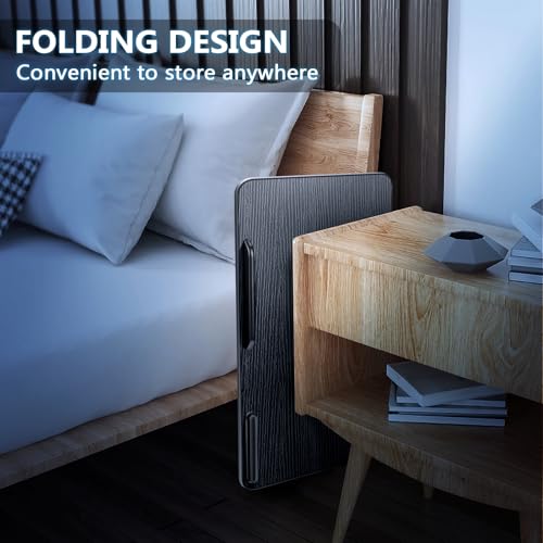 ICARE Mesa Cama, Mesa Portatil Ordenador con Refrigerador Portatil, Soporte de Tableta y Cajón, Mesa Plegable Regulable en Altura y Ángulo, Bandeja para Cama, Sofa, Suelo (53 x 30 cm, Negro) - imagen 6