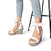 DREAM PAIRS Womens Open Toe Espadrilles Wedges Tie Lace Up Cute Ankle Strap Platform Sandals Dressy Shoes,Size 8.5,White-Pu,SDPW2301W