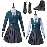 宝*庫 映画 ウィキッド コスプレ 衣装 シズ大学 制服 女性用 コスチューム（ウィッグ 靴別売り）cosplay 二次会 演出 かくさん お盆 プレゼント 祭り 祝日贈り物 コスチューム クリスマス イベント パーティー 文化祭/舞台/日常装/ハロウイーン衣装/仮装/変装 （ご注文後に性別とサイズをお伝えください） (衣装+靴)