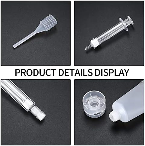 20PCS 30ml Refillable Tubes Bottle Plastic Empty Tubes Travel Makeup Container, Clear Cosmetic Sample Bottles Travel Toiletry Bottles with Extraction Dispensing Tool