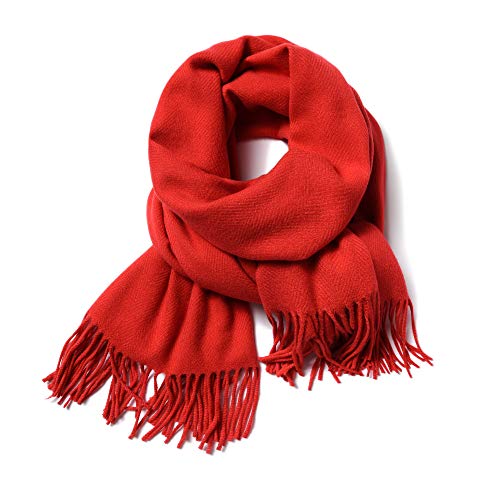 NELOMO Large Soft Silky Pashmina Shawl Wrap Scarf in Solid Colors Blanket Scarves for Women Ladies Girls 200cm x 70cm