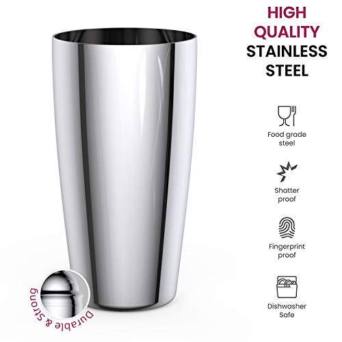 Bartender Kit with Stand, Stainless Steel Cocktail Shaker Set with 10-Piece Bar Tools/Bar Accessories for Home, Bars, Traveling and Outdoor Parties Drink Mixer Bartending - Thumbnail 3