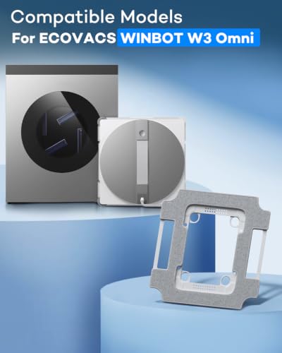 Image of W3 Omni Cleaning Pads with Bracket for ECOVACS WINBOT W3 Omni Window Robot