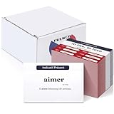 Resurhang 200 Pcs French Flashcards French Verb Conjugation Present Tense Flash Cards English for Adults Study