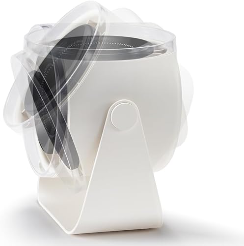 Miniatura 5 de Ventilador de escritorio, flujo de aire fuerte de 100 velocidades, pantalla digital silenciosa, ventilador de batería recargable, ventilador