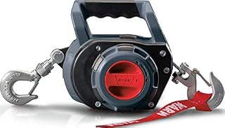 WARN 101575 Handheld Portable Drill Winch with 40 Foot Synthetic Rope: 750 lb