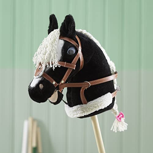 Panduro hobby horse fur real horse toys stick jumps for girls toy craft horse on a stick realistic without sound wooden plug without wheels - Image 5