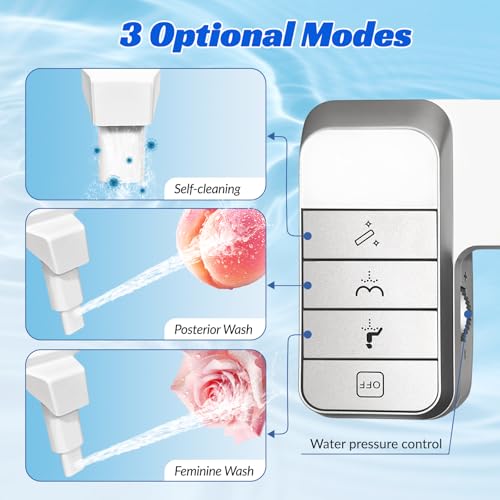 QQFQQF Bidet Attachment for Toilet,0.23In Ultra Thin,Dual Nozzle,Cold Water by QQFQQF - Used condition - Image 3