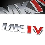 Car Emblems Badges Metal Vehicle Decals Bumper Sticker, Compatible with VW MK IV Golf/Jetta.Cool Car Exterior Accessories Replacement for Motorcycle SUV Pickup Truck, Chrome/Red