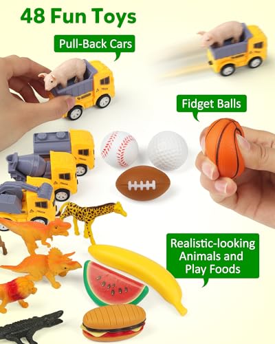Coogam Sorting Toy for Toddlers, Animals Dinosaurs Fruits Vehicles Foods Fishes Balls Farm Playset, Fine Motor Montessori Game Preschool Educational Learning Gift for Year Old Kids - Image 3