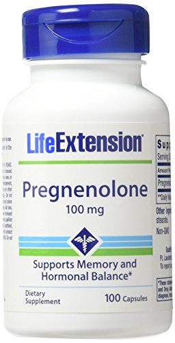 Life Extension Pregnenolone 100 Mg 100 Caps 2-Pack (200 Count)