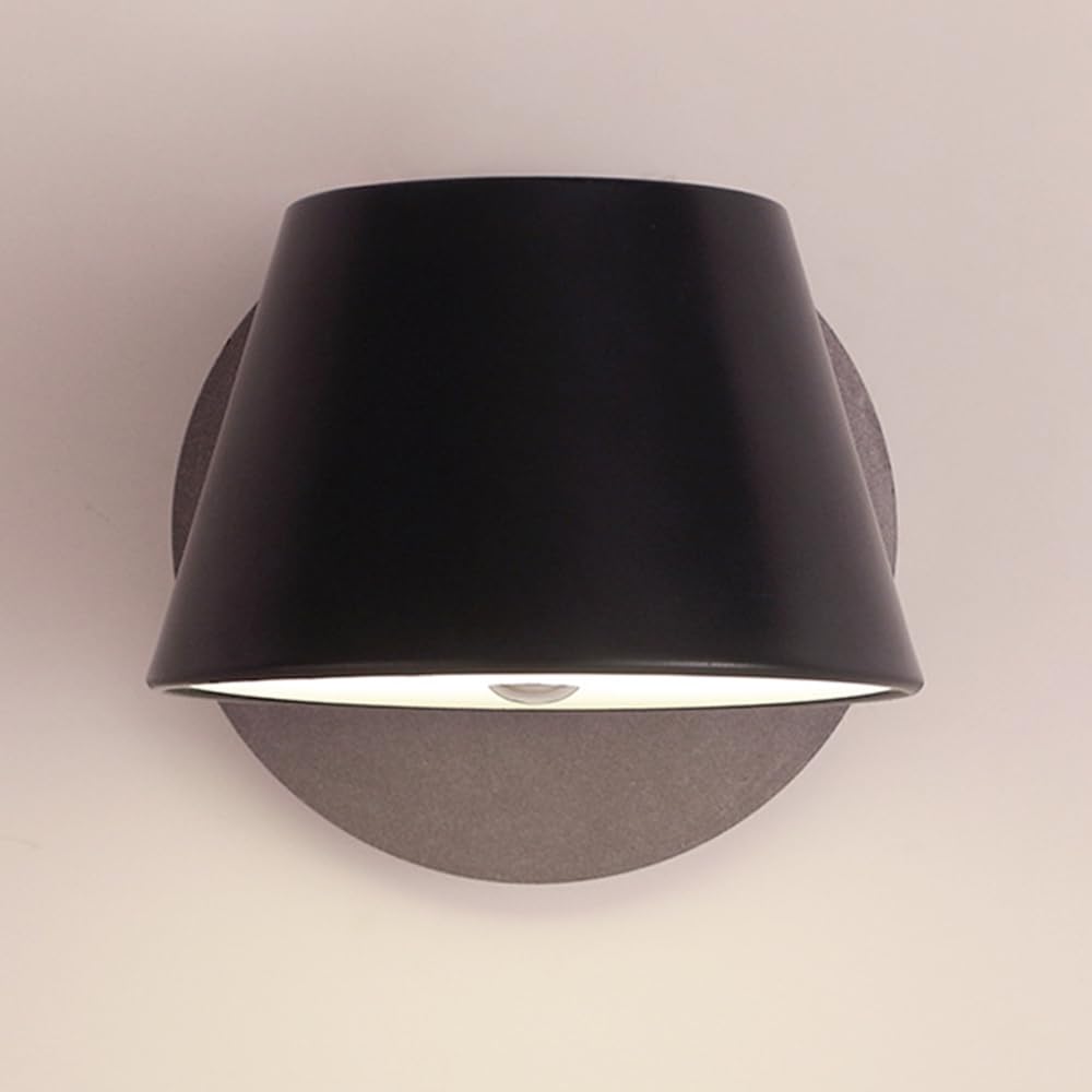 Aplique de pared interio moderno con luz cálida 3000K y foco de lectura regulable
