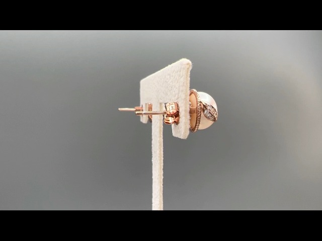 S925 argento Sterling placcato oro rosa cuore colorato per orecchino