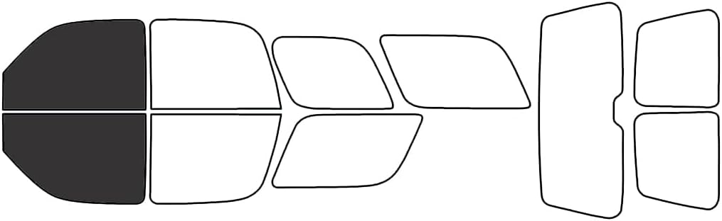 Rvinyl Window Tint Kit Compatible with Chevrolet Tahoe 2000-2006 - Black 20% - Single Ply No Bubble Film - Do it Yourself Vehicle Front Precut Kit