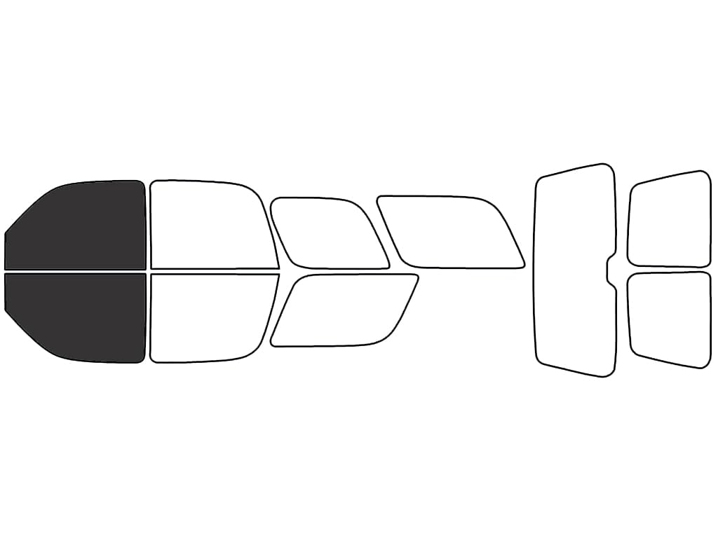 Rvinyl Window Tint Kit Compatible with Chevrolet Tahoe 2000-2006 - Front Precut Kit - 20%
