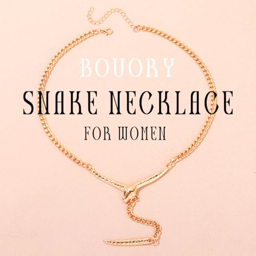 Gold Choker Necklace Snake Y-Necklace Punk Snake Chain Necklace for Women2