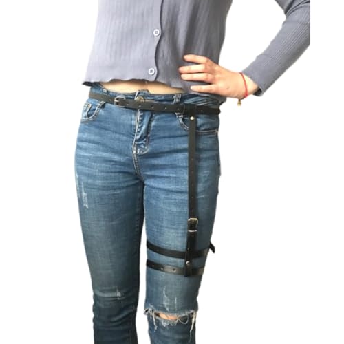Women's Thigh Harness Belt Gothic Clothes Body Harness Leather Corset Belt Rave Outfit Gothic Accessories for Women Fashion2