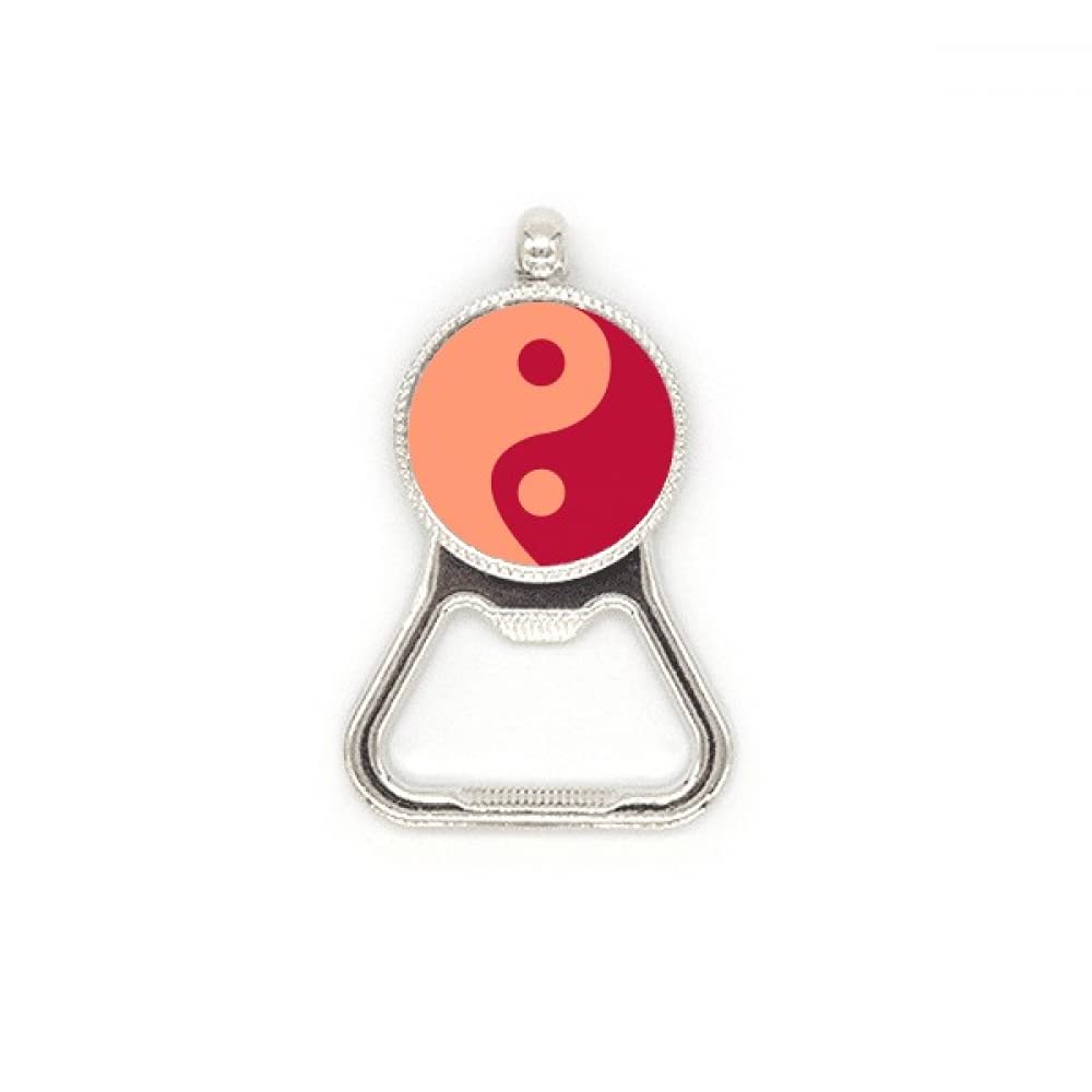 Décapsuleur Yin-Yang en acier inoxydable durable poli pour amateurs d'arts martiaux