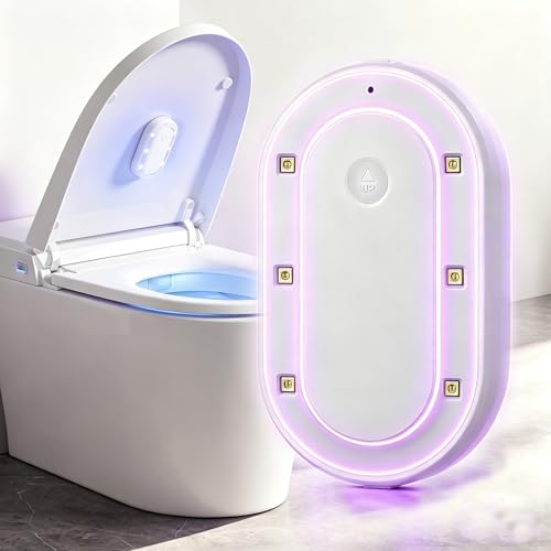 KLUEHOME Toilet Guard Smart U V-C Toilet Cleaner & Odor-Control System with Motion Sensor Self Cleaning Rechargeable Toilet Lid Smart accessory for Home Hotel Shared Bathroom White(1pc)