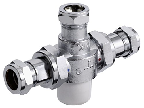 Bristan MT753CP Válvula mezcladora termostática TMV3 para Debajo del baño con Conexiones de Entrada de 22 mm, Cromado, 22mm Outlet