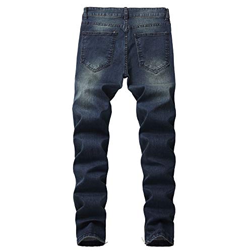 Geagodelia Jeans Strappati Uomo Stretti Casual
