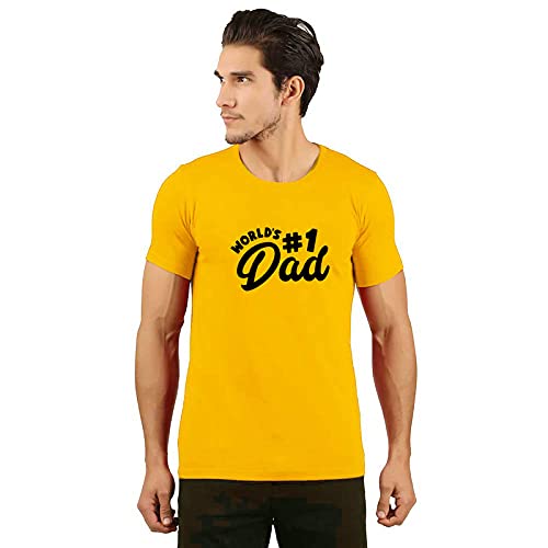 Image of MyTees |Funny Graphic Printed Trending Quotes Tshirt for Men | Half Sleeves T-Shirt for Women |Worlds Best dad Fathers Day papa tees |100% Cotton Biowash T-Shirt 180GSM for Man