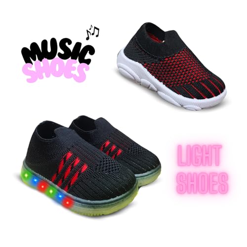 Image of Kids Trending Slip-On Shoes Combo, Pack of 2 (Light Shoe + Musical Shoe)