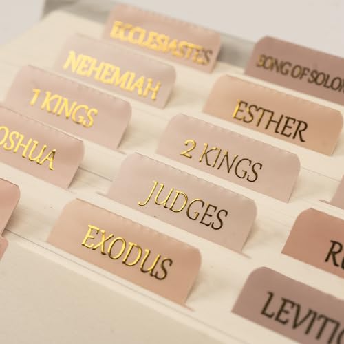 Regalo cristiano Lumintutu: pestañas de la Biblia con letras grandes y relieve dorado