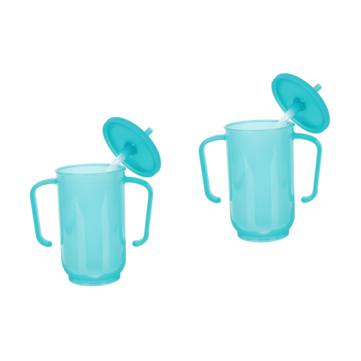 CALLARON 2 Pezzi Tazza per Alimentazione Convalescente con Coppa Antigoccia per Anziani e Pazienti Allettati Design Ergonomico per Facilità Uso e Comfort