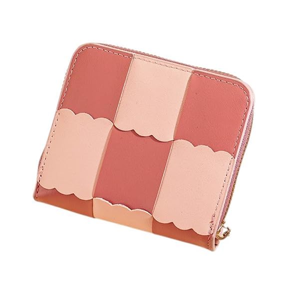 amaira gifts Stylish Dual Color Chequered Pattern RFID Blocking Wallet for Women and Girls, Luxury PU Leather Dual Compartment Wallet for Women and Girls-picture-11