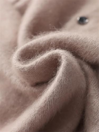 Dcvmvmn Men's Turn-Down Collar Pullover Sweater Cashmere Knitwear Casual Solid Jumper3