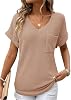 Blusas de punto waffle para mujer Dokotoo, camisas de verano 2026, básicas 2