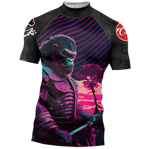 Red Plume 3D Mens Compression Mock Turtleneck Short Sleeves High Neck Athletic Tops Football Pullover Active Sports T Shirt