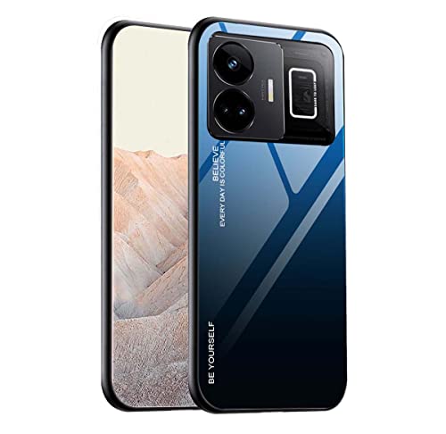 PEIYE Funda para Realme GT3 (Realme GT 3) / Realme GT Neo 5 5G (Neo5), Acabado de Cristal + Marco de TPU Flexible Carcasa -7