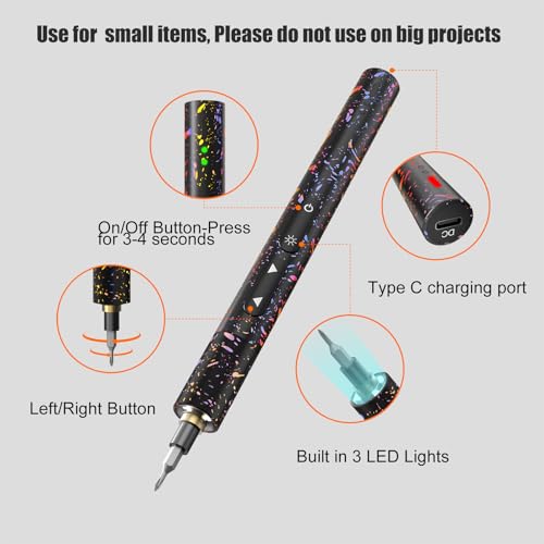 Image of Mini Electric Screwdriver Set,48 in 1 Small Electric Screw Driver Kit with Magnetic Bits,Precision Electric Screwdrivers, Precision Cordless Repair Tool for Phone, Camera, Laptop, Watch