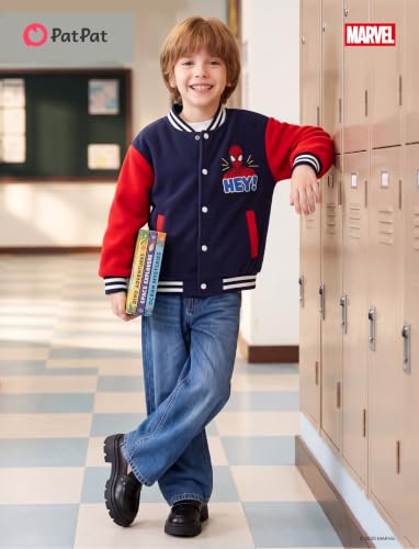 Image of Disney Kids Fleece Bomber Jacket, Varsity Outerwear with Pockets, 2-10Y