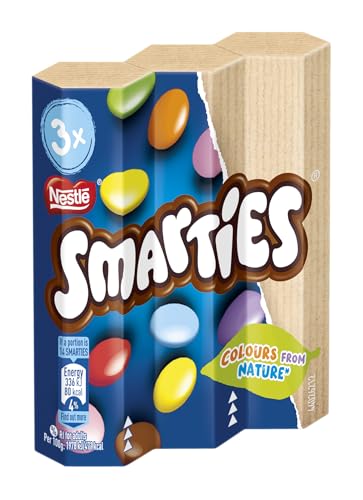 SMARTIES Confetti ripieni di Cioccolato al Latte, 3 Tubi da 34g (102g)