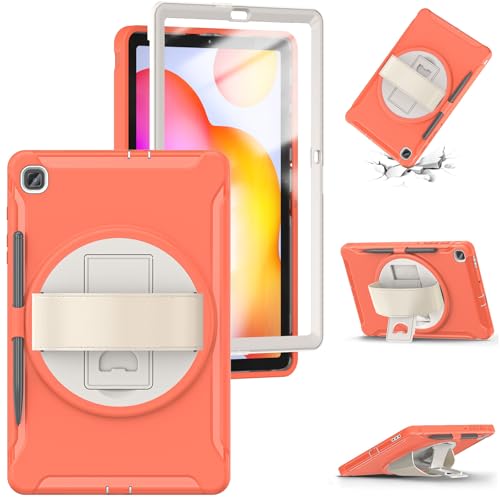 Funda Samsung Tab S6 Lite 2024 antigolpes con correa de mano trasera y ranura para lápiz óptico