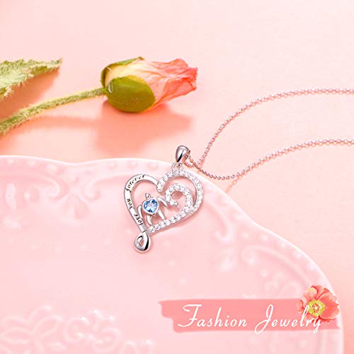 Ladytree Double Heart Turtle Necklace for Women 925 Sterling Silver Ocean Spray Sea Turtle Pendant Necklace Birthday Gifts for Women Daughter Girls Wife - Image 4