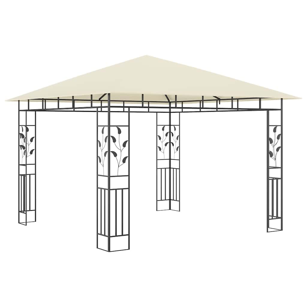 Carpa de acero para fiestas (3 x 3 m), color crema